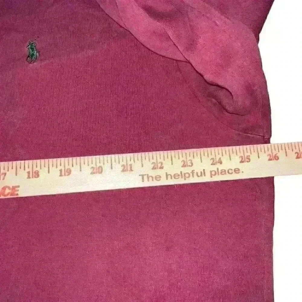 VTG Polo Ralph Lauren Sz XL Maroon Collared Pull Over Shirt Preppy Casual - Picture 10 of 10